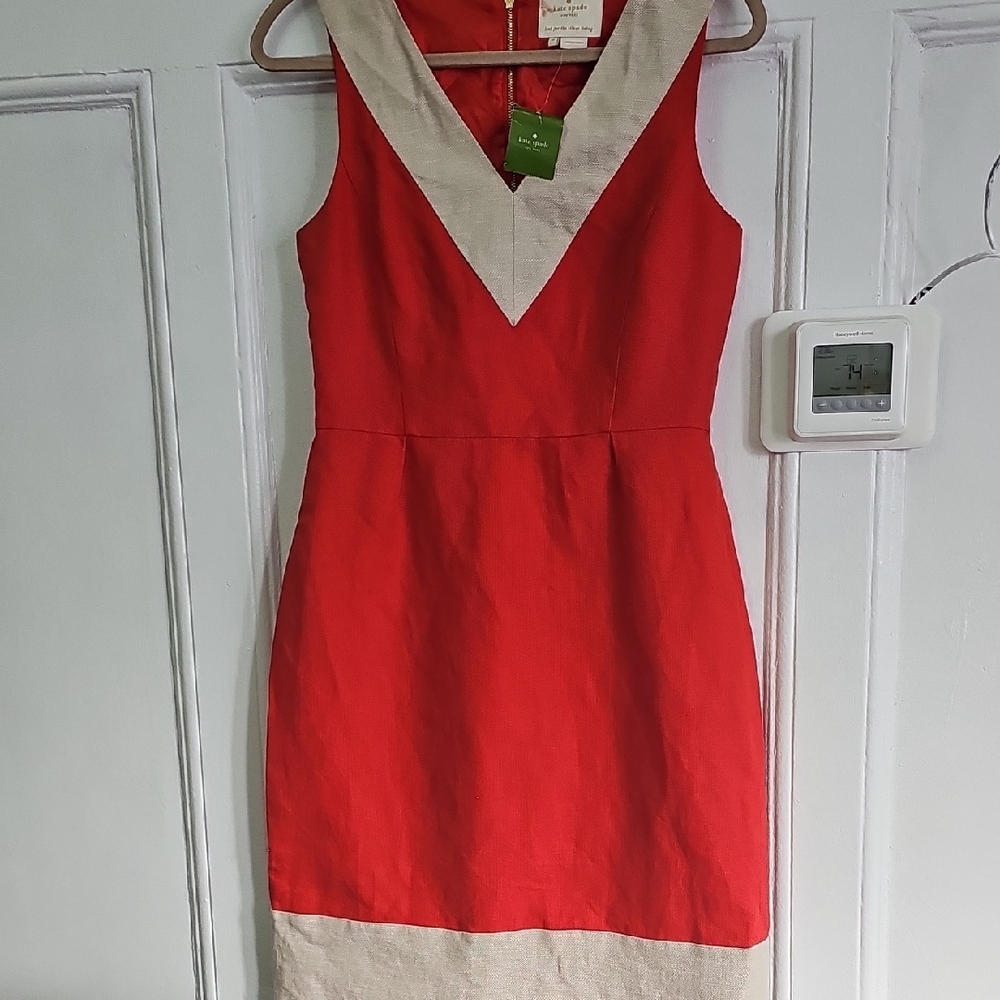 Kate Spade Red and Cream Mini Dress